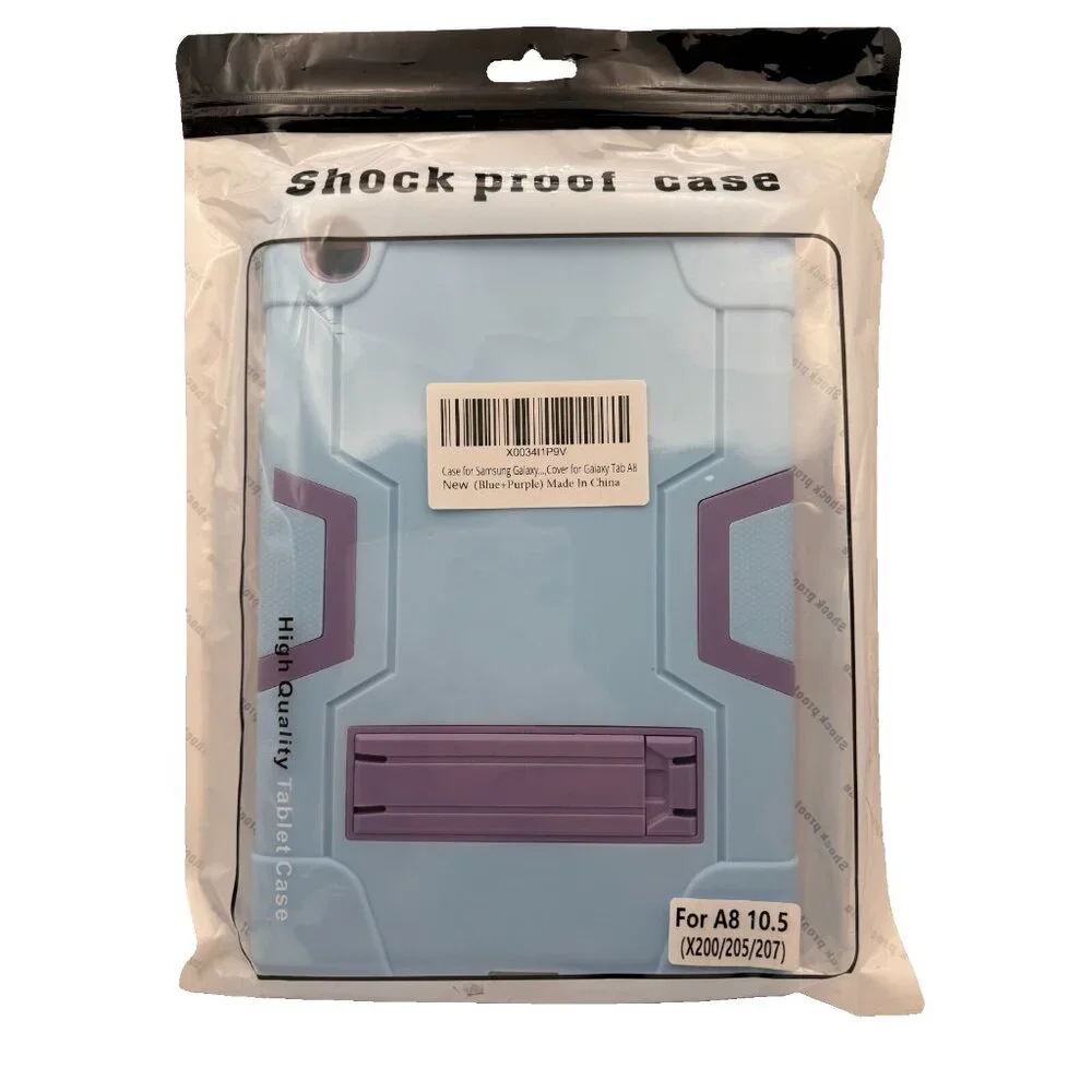 Samsung Galaxy Tablet‎ Case For A8 10.5 Blue with Purple Trim NEW